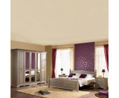 MELIOR Schlafzimmermöbel Set Flavour (4-teilig) - Pinie Teilmassiv - Bett, Schrank & zwei Nachtkommoden