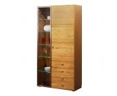 California Vitrine Redwood - Wildeiche - mit 4 Schubladen