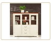 Highboard \"White Cognac\", Akazie, 160 x 145 cm
