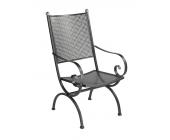 MBM Romeo Elegance Deluxe Hochlehner-Gartenstuhl graphit Schmiedeeisen