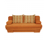 MüllerMöbel Schlafsofa Dennis - Orange - Federkern/Bettkasten