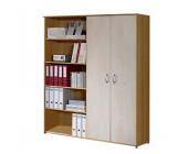 home24office Aktenschrank Savia - 5 Ordnerhöhen - Buche/Birke Dekor