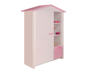 Parisot Meubles Kleiderschrank Biotiful - Weiß/Rosa