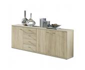 California Sideboard Limano - dreitürig - Eiche sägerau