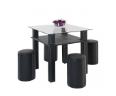 Fredriks Essgruppe Samir - Inklusive Esstisch & Hocker