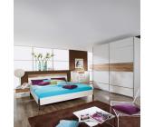 Rauch Schlafzimmer-Set Cretone (4-teilig) - Alpinweiß/Baltimore Walnuss Dekor