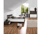 Arte M Jugendzimmer Smart Life (4-teilig) - Bett, Schrank, Nachtkommode & Schreibtisch (Bett 90x200cm / Schreibtisch Esche dunkel)