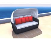 Gartenfreunde Rattan Couch Sunny Sonneninsel - Farbe: Dunkelbraun