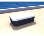 Gartenfreunde Rattan Lounge Sunny Sonnenbank - Farbe: Schwarz