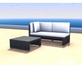 Gartenfreunde Rattan Lounge Cosy Set 1 links - Farbe: Dunkelbraun