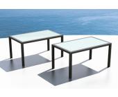 Gartenfreunde Rattan Tisch Linea Esstisch - Farbe: Dunkelbraun