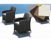Gartenfreunde Rattan Kissenbezug KBZG Linea Gartenliege - Farbe: Kaffeebraun