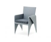 Gartenfreunde Landmann Rattan Sessel Sinala Sessel inkl. Kissen - Farbe: Silver