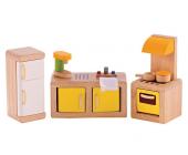 HAPE TOYS Küche aus Holz fürs Puppenhaus, Hape (7tlg.), Puppenmöbel