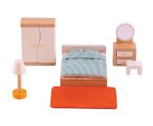 HAPE TOYS Schlafzimmer aus Holz fürs Puppenhaus, Hape (6tlg.), Puppenmöbel