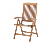 King's Garden Gartenstuhl Teak Line Agia - aus Holz - in Braun