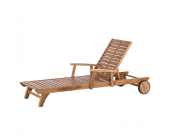 King's Garden Gartenliege Teak Line Agia - aus Holz - in Braun