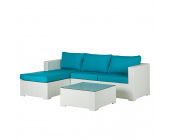 Garden Guerilla Lounge Sitzgruppe White Comfort (3-teilig) - für den Garten - aus Polyrattan