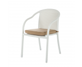 Garden Guerilla Gartenstuhl White Beach (4er-Set) - Polyrattan (Gartenstuhl White Beach (4er-Set) - stapelbar - aus weißem Polyrattan)
