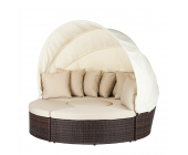Eden Company Sonneninsel Paradise Lounge (4-teilig) - aus Polyrattan - mit Dach