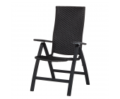 Fredriks Gartenstuhl Monterrey (2er-Set) - in Schwarz - aus Polyrattan