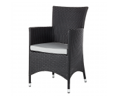 Fredriks Gartenstuhl Monte Carlo (2er-Set) - aus Polyrattan - in Schwarz/Hellgrau