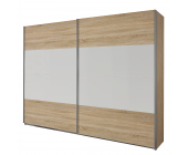 Rauch Schwebetürenschrank Quadra - Eiche Sonoma/Alpinweiß Dekor (Breite 136cm)