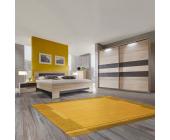 OAKland's Schlafzimmer-Set Haven II (4-teilig) - Eiche Dekor/Lava (Bett 160x200cm + Kleiderschrank + 2 Nachtkommoden)