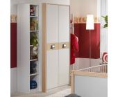 Home Design Mehrzweckregal Avallon - mit 6 Fächern (Weiß/Absetzung Franz. Nussbaum-Nachbildung)