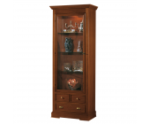 Elegance InLiving Vitrinenschrank Samba - Massivholz - Nussbaum Antik gebeizt - Modell 1