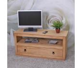 TV-Lowboard Fernsehtisch TV-Regal, Massivholz Kiefer, 110x53x39 cm ~ Variantenangebot