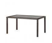 Eden Company Gartentisch Sumatra Sun - in Braun - mit Glasplatte