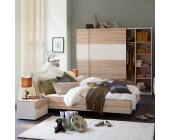 OAKland's Schlafzimmer-Set Piacenza I (4-teilig) - Weiß/Eiche hell (Schlafzimmer Set (4-teilig) - Weiß/Eiche hell)