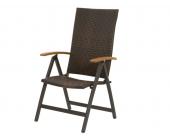 Siena Garden Calmar Klappsessel eisengrau / Geflecht mocca