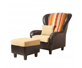 Fredriks Ohrensessel-Set Lana Farbe beige-streifen-terra