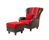 Fredriks Ohrensessel-Set Lana Farbe rot