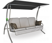 Angerer Primero Style Hollywoodschaukel eisengrau / beige