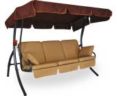 Angerer Premium Comfort Hollywoodschaukel eisengrau / karamell