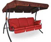 Angerer Premium Comfort Hollywoodschaukel eisengrau / rot