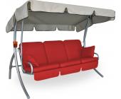 Angerer Premium Comfort Hollywoodschaukel titansilber / rot