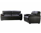 LINEA SOFA Ledergarnitur 3+2 Trivento - Braun