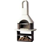 Buschbeck Gartengrillkamin Sonta - Spannbeton - Weiß/Braun