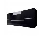 California Sideboard Blackdream - Hochglanz Schwarz