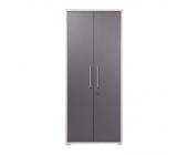 home24office Aktenschrank Eugene - 5 Ordnerhöhen - Anthrazit/Rosales Dekor