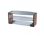 California Plein TV Rack - aus Holz und Klarglas