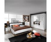 Rauch Schlafzimmer-Set Maggia (4-teilig) - mit Strasskristalllen/Alpinweiß