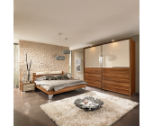 home24 Schlafzimmer-Set Corano (4-teilig) - Walnuss/Macchiato Hochglanz (Schlafzimmer-Set Corano Macchiato)