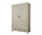 Natura Classico Garderobenschrank White - Kiefer Massivholz - Weiß