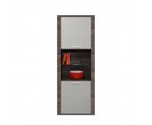 Arte M Vitrine Cool - Esche-dunkel Dekor/Steingrau