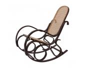 Schaukelstuhl Schwingsessel M41,Walnuss, braun ~ Variantenangebot
